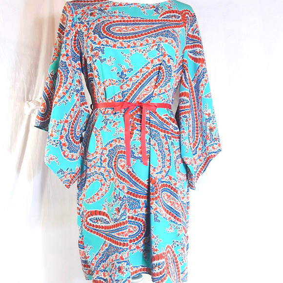 Alya Kimono Sleeve Paisley Dress  Size Small - Picture 2 of 7